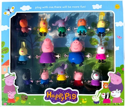 Игровой Набор Свинка Пеппа Большой 14 героев Happy Family 6340