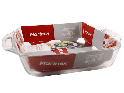 Деко квадратне Marinex із жароміцного скла з ручками 3,8л (6224)