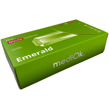 Перчатки Нитриловый зеленый XL, 100 шт (MediOk EMERALD)