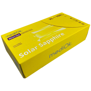 Рукавички Нітрилові жовтий XL, 100 шт (MediOk SOLAR SAPPHIRE)