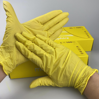 Перчатки Нитриловые желтые M, 100 шт (MediOk SOLAR SAPPHIRE)