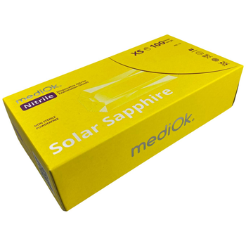 Рукавички Нітрилові жовті XS, 100 шт (MediOk SOLAR SAPPHIRE)