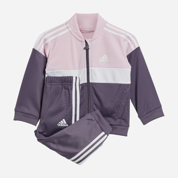 Дитячий спортивний костюм (толстовка + штани) для дівчинки Adidas I Tiberio TS IJ6333 74 см Рожевий/Фіолетовий (4066762662210)