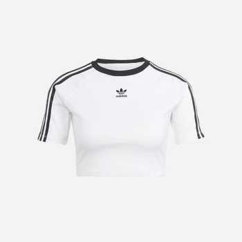 Koszulka bawełniana sportowa krótka damska Adidas 3Stripes Baby IP0662 L Biała (4066757229107)