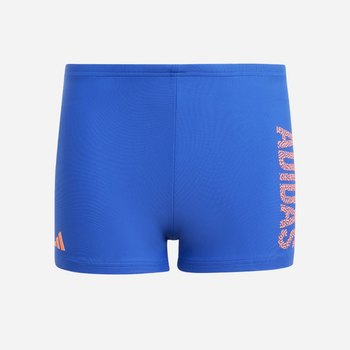 Młodzieżowe kąpielówki bokserki dla chłopca Adidas Logo Swim Boxer IP2719 152 cm Niebieskie (4067887322706)