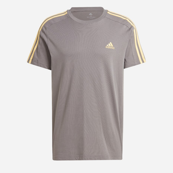 Футболка бавовняна довга чоловіча Adidas M 3S SJ T IS1334 S Какао (4066766988477)