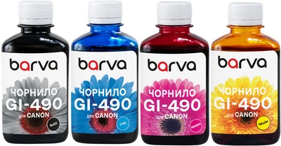 Комплект чернил Barva для Canon Pixma G1411/G2411/G3411/G4400 (GI-490) 4х180 г BP/C/M/Y (CG490-180-MP)
