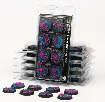 Podstawki do figurek Gamers Grass do gry Bases Round Alien Infestation 32 mm 8 szt (0738956790330)