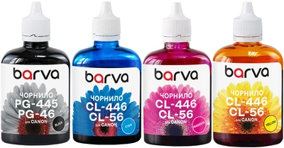 Комплект чернил Barva для Canon PG-445 BL + CL-446 (E404/MG2440/IP2840) 4x90 г C/M/Y (CPG445-090-MP)