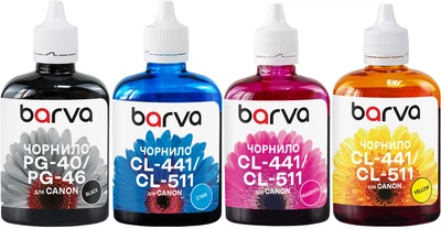 Комплект чернил Barva для Canon Pixma iP1200/iP1900/iP2200/MP140/MP210 (PG-40+CL-41) 4x90 г BP/C/M/Y (CPG40-090-MP)