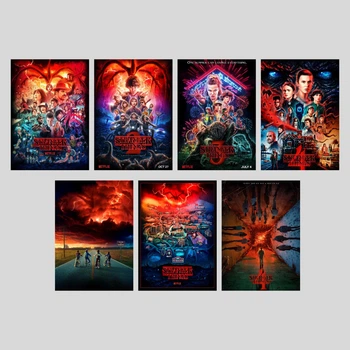 Набор постеров Stranger Things / Очень странные дела / 7 шт / Плакаты Stranger Things