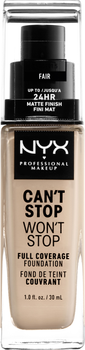 Podkład do twarzy NYX Professional Makeup Can't Stop Won't Stop 24-Hour Foundation 1.5 Fair 30 ml (800897181246)