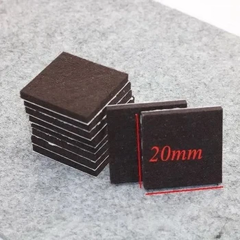 Фетровые накладки на ножки стульев, мебели Coffee 20x20мм, h=5мм (8 в 1) (88133)