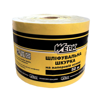 Шкірка шліфувальна Werk 115мм*50м, К60
