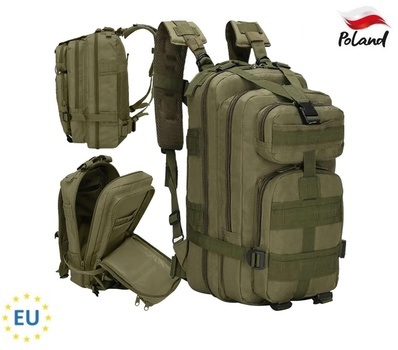 Тактический военный рюкзак для выживания TRIZAND (Польша) 38 л Зеленый