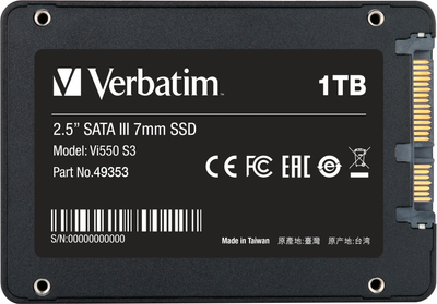 SSD диск Verbatim VI550 S3 1TB 2.5" SATA III Black