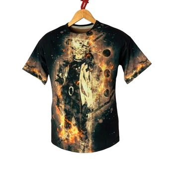 Футболка YADRIK Аніме Наруто Subtrikot (Oversize M) чорно-руда