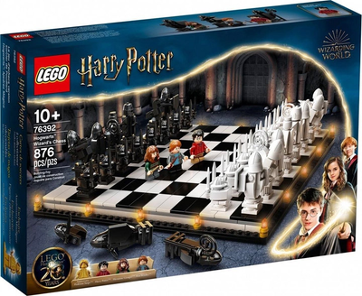 Zestaw klocków LEGO Harry Potter Szachy czarodziejów w Hogwarcie 876 elementow (76392) (955555904207089) - Outlet