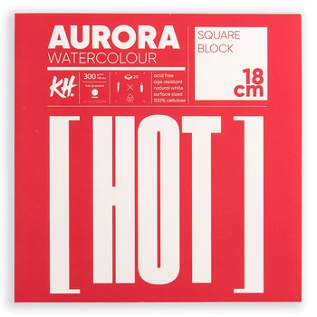 Склейка-блок для акварелі Aurora Watercolour HP 18х18см 300 г/м2