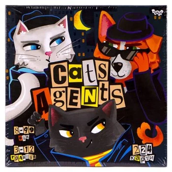 Настольная игра Коты агенты Cats Agents, игра для всей семьи, DANKO TOYS G-CA-01-01U