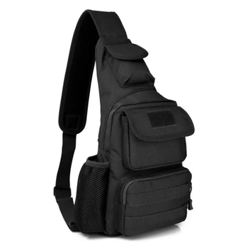 Тактическая сумка 5L black / через плечо