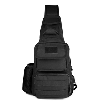 Тактическая сумка 5L black / через плечо