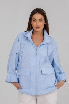 Куртка-вітровка оверсайз блакитний 5XL