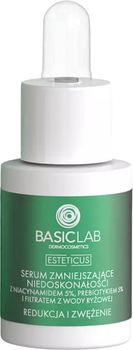 Serum do twarzy BasicLab Esteticus Redukcja i zwężenie z niacynamidem 5% zmniejszające niedoskonałości 15 ml (5907637951536)