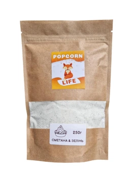 Сметана та зелень добавка, приправа для попкорна та снеків Popcorn Life 250г
