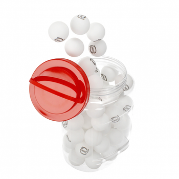 Кульки для Пінг-Понгу професійні білі MEGA CREATIVE 531399 60 шт (5905523620139)