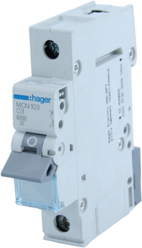 Автоматичний вимикач Hager 1-п. C 3A (6kA) 1M (MCN103)