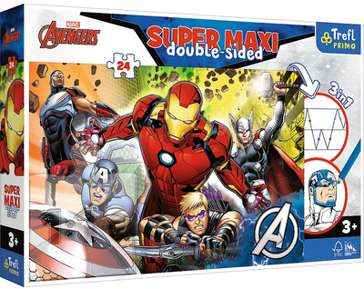 Puzzle dwustronne Trefl Super Maxi Silni Avengersi 24 elementa (5900511410075)