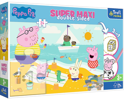 Пазл двосторонній Trefl Super Maxi Щасливий день Свинки Пеппи 24 елементи (5900511410105)