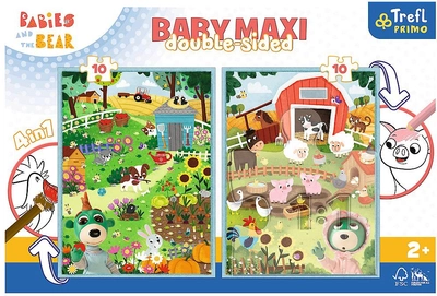 Puzzle dwustronne Trefl Baby Maxi Poznaj Bobaski 2 x 10 elementów (5900511430004)