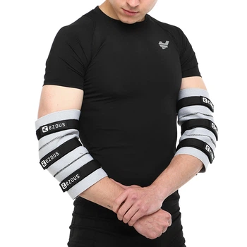 Налокотники для жима регулируемые Ezous Elbow Sleeve C-08 2шт в комплекте Grey-Black