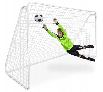 Футбольные ворота xboost eHokers Nicolo 061154MG переносные с сеткой 300 x 205 x 120 см Белые