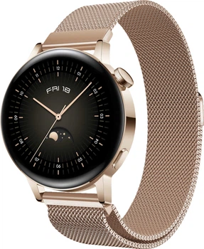 Ремінець Міланська Петля Milano для Huawei Watch GT3 42mm Rose Gold (26165-27)