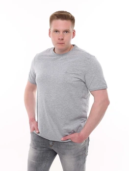 Футболка мужская светло-серая однотонная широкая 6228-8 XL