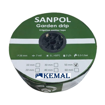 Стрічка емітерна для краплинного поливу Kemal Sanpol 50 (2000м) 7 mil, Туреччина