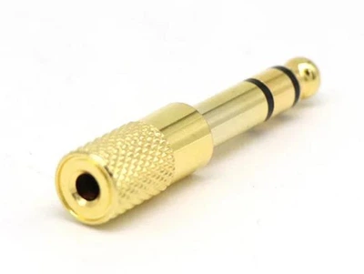 Переходник Avzhezh A0018G mini Jack 3.5 - Jack 6.3 металл стерео