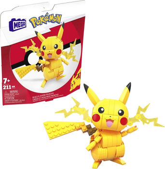 Klocki konstrukcyjne Mattel Pokemon Build Show Pikachu 211 elementów (0887961852233)