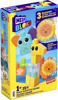 Klocki Mega Bloks Aktywizujące zwierzątka z dżungli 15 elementów (0194735105038)