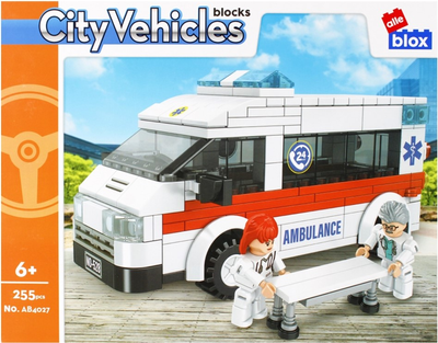 Klocki konstrukcyjne Alleblox City Vehicles Sity Ambulans 255 elementów (5904335887365)