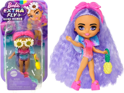 Mini-lalka Mattel Barbie Extra Mini Minis Plażowy strój 8 cm (0194735163779)