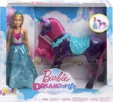 Ігровий набір Mattel Barbie Dreamtopia Лялька Принцеса та Єдиноріг 29 см (0887961611502)