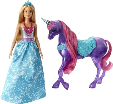 Zestaw do zabawy Mattel Barbie Dreamtopia Lalka Księżniczka i Jednorożec 29 cm (0887961611502)