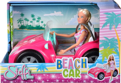 Lalka z akcesoriami Simba Steffi Love Beach Car 29 cm (4006592086589)