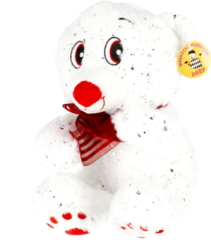 М'яка іграшка Deef Ведмедик з бантом Білий 23 см (5901500240581)