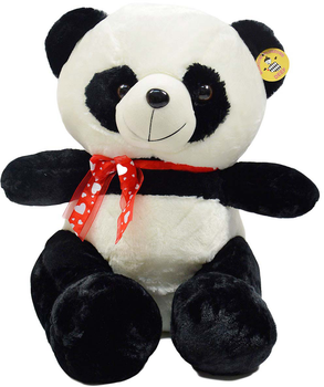 Maskotka Deef Panda siedząca z kokardą 45 cm (5901500235914)