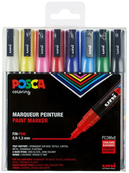 Набір маркерів Posca PC3M Fine Tip Pen 8 шт (4902778154519)
